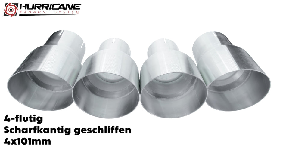 4-flutig rund scharfkantig geschliffen (4x101mm)