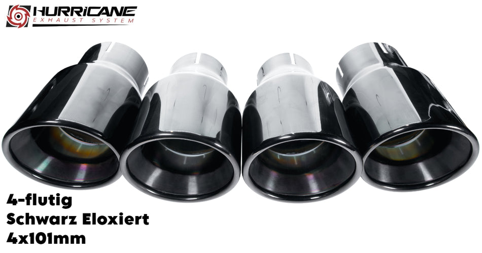 4-flutig rund schwarz eloxiert (4x101mm)