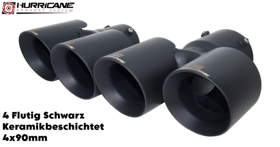 4-flutig schwarz keramikbeschichtet (4x90mm)