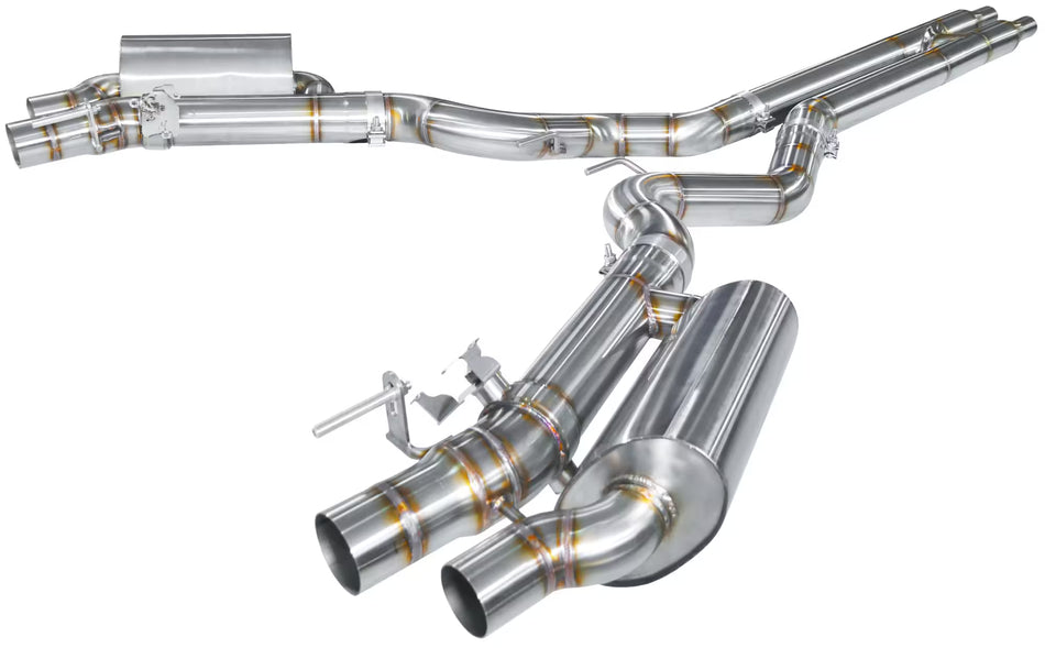 Hurricane 3,5" Abgasanlage für Ford Mustang Cabrio 5.0 Gen. 6 VFL 4-flutig FL-Optik