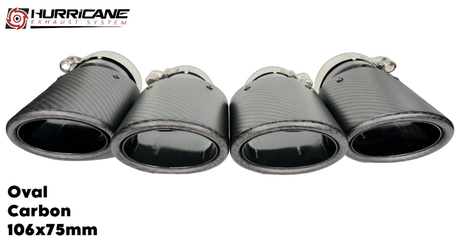 4-flutig Oval Carbon (106x75mm)