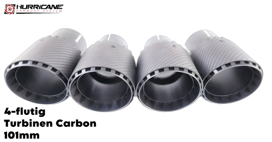 4-flutig rund Turbinen Carbon (4x101mm)
