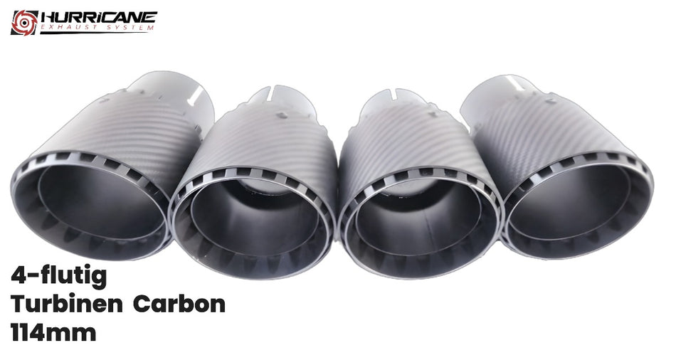 4-flutig rund Turbinen Carbon (4x114mm)