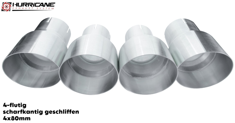 4-flutig rund scharfkantig geschliffen (4x80mm)