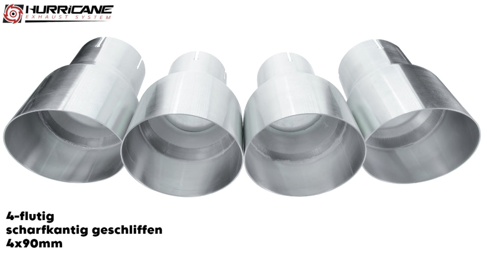 4-flutig rund scharfkantig geschliffen (4x90mm)