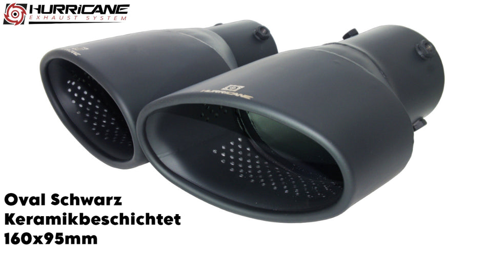 Oval Schwarz Keramikbeschichtet (160x95mm)