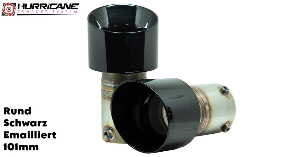 Rund Schwarz Emailliert (101mm)