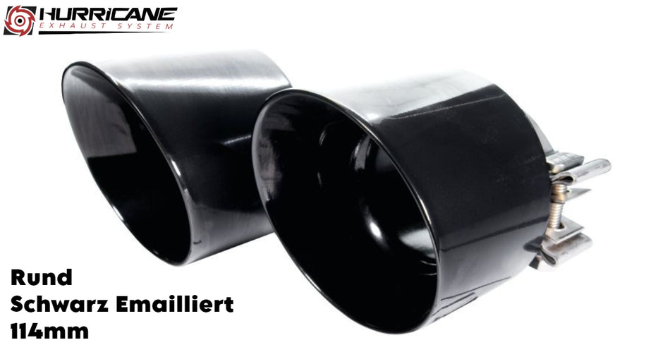 Rund Schwarz Emailliert (114mm) - HE1070