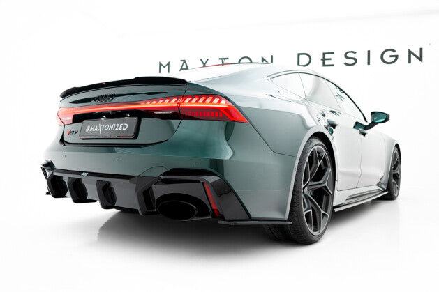 Carbon Heckansatz Diffusor passend für Audi RS7 C8 (mit AHK)