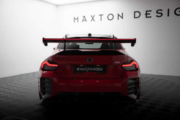 Carbon Heckspoiler Heckflügel mit Schwan Halterung + LED passend für BMW M2 G87