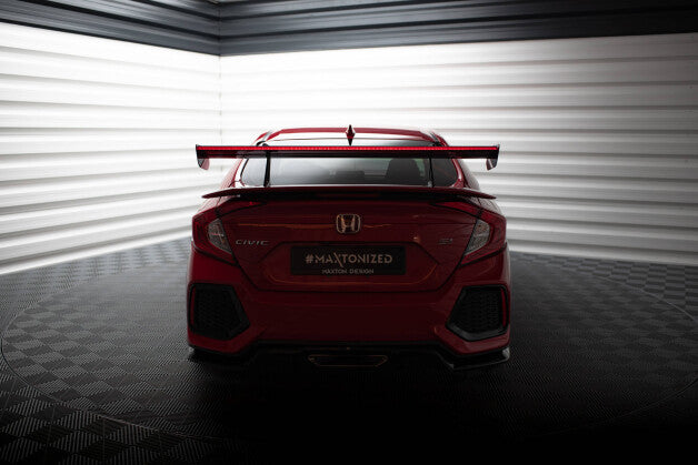 Carbon Heckspoiler Heckflügel mit Schwan Halterung + LED passend für Honda Civic SI Mk10