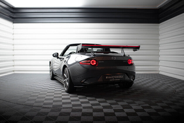 Carbon Heckspoiler Heckflügel mit Schwan Halterung + LED passend für Mazda MX-5 ND (Mk4)