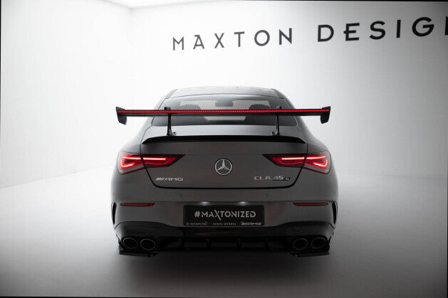 Carbon Heckspoiler Heckflügel mit Schwan Halterung + LED passend für Mercedes CLA Coupe C118 / C118 FL