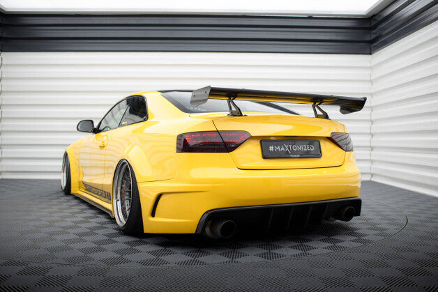 Carbon Heckspoiler Heckflügel mit Schwan Halterung passend für Audi A5 Coupe 8T
