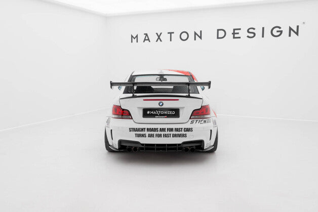 Carbon Heckspoiler Heckflügel mit Schwan Halterung passend für BMW 1er M E82