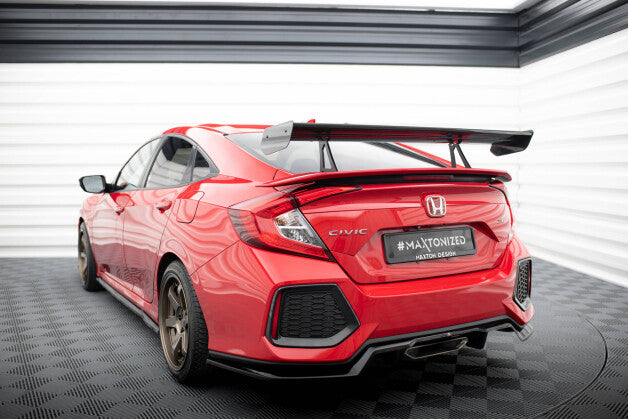 Carbon Heckspoiler Heckflügel mit Schwan Halterung passend für Honda Civic SI Mk10