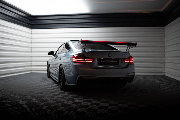 Carbon Heckspoiler Heckflügel Standfuß Außen + LED passend für BMW 4er F32 / 4 F32 M-Paket Coupe