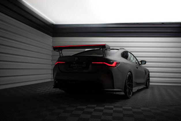 Carbon Heckspoiler Heckflügel Standfuß Außen + LED passend für BMW M4 G82 / G82 FL / M440i / 4 M-Paket G22 / G22 FL