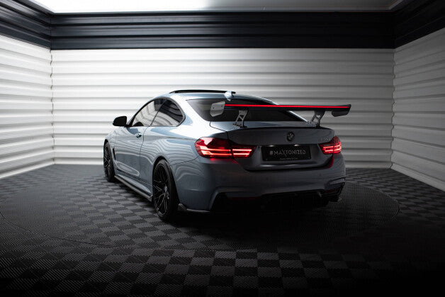 Carbon Heckspoiler Heckflügel Standfuß Innen + LED passend für BMW 4er F32 / 4 F32 M-Paket Coupe