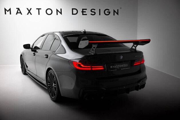 Carbon Heckspoiler Heckflügel Standfuß Innen + LED passend für BMW 5er / M5 Limousine G30 / F90