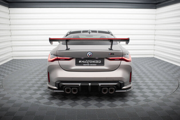 Carbon Heckspoiler Heckflügel Standfuß Innen + LED passend für BMW M4 G82 / G82 FL / M440i / 4 M-Paket G22 / G22 FL