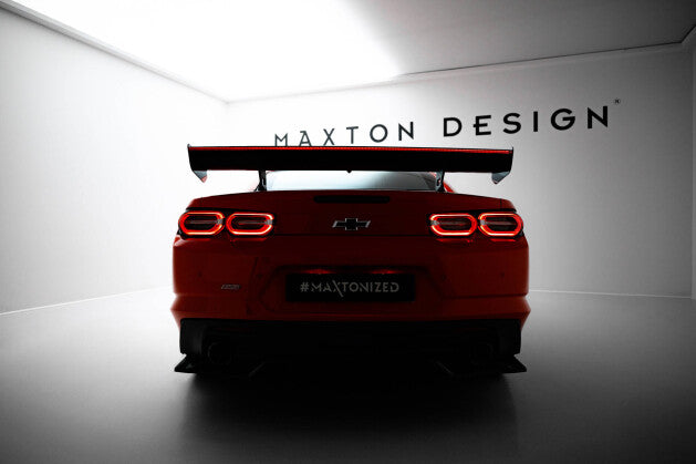 Carbon Heckspoiler Heckflügel Standfuß Innen + LED passend für Chevrolet Camaro SS Mk6 FL