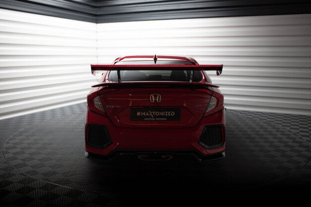 Carbon Heckspoiler Heckflügel Standfuß Innen + LED passend für Honda Civic SI Mk10