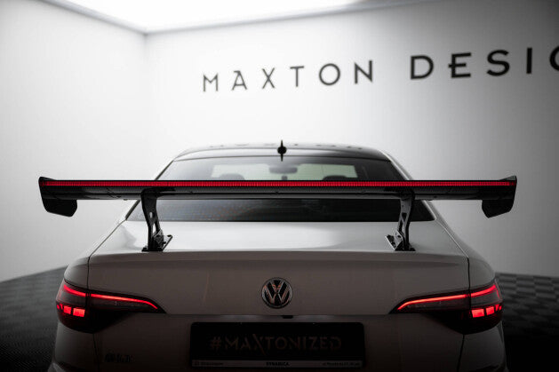 Carbon Heckspoiler Heckflügel Standfuß Innen + LED passend für VW Jetta GLI Mk7