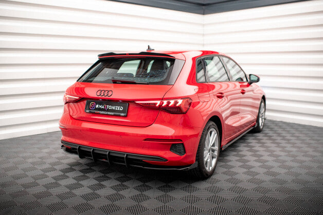 Diffusor Flaps passend für Audi A3 Sportback 8Y schwarz Hochglanz
