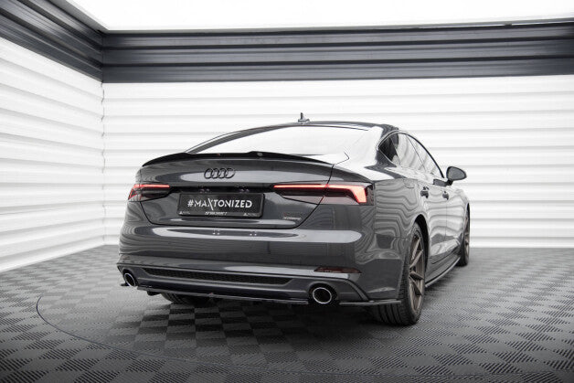 Diffusor Flaps passend für Audi A5 S-Line F5 Sportback schwarz Hochglanz
