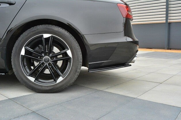 Diffusor Flaps passend für Audi A6 Avant / Limousine C7 schwarz Hochglanz