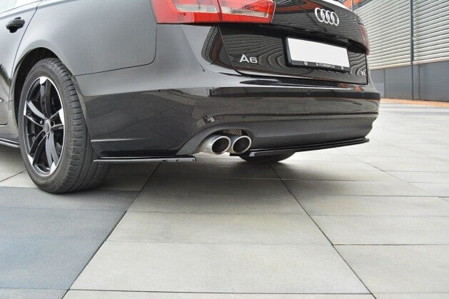 Diffusor Flaps passend für Audi A6 C7 schwarz matt