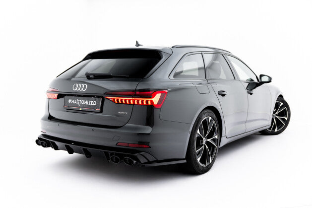 Diffusor Flaps passend für Audi A6 Limousine / Avant C8 / C8 FL schwarz Hochglanz