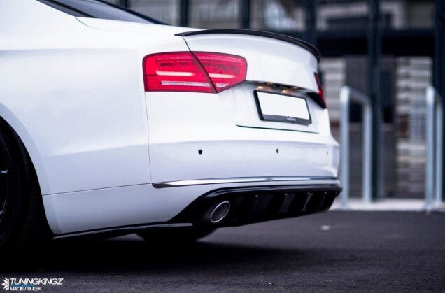 Diffusor Flaps passend für Audi A8 D4 Carbon Look