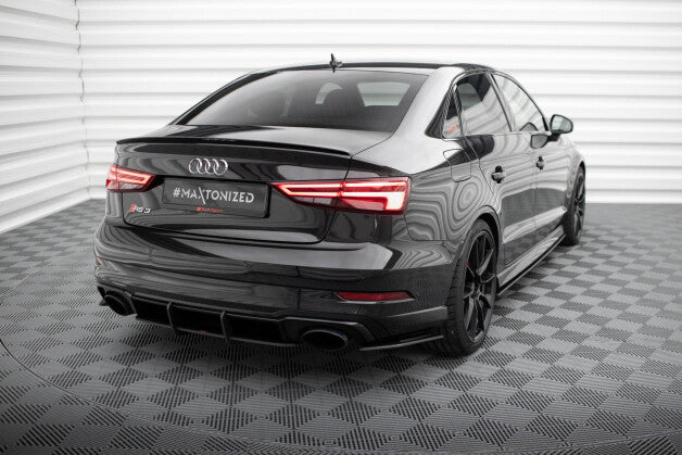 Diffusor Flaps passend für Audi RS3 Limousine 8V FL schwarz matt