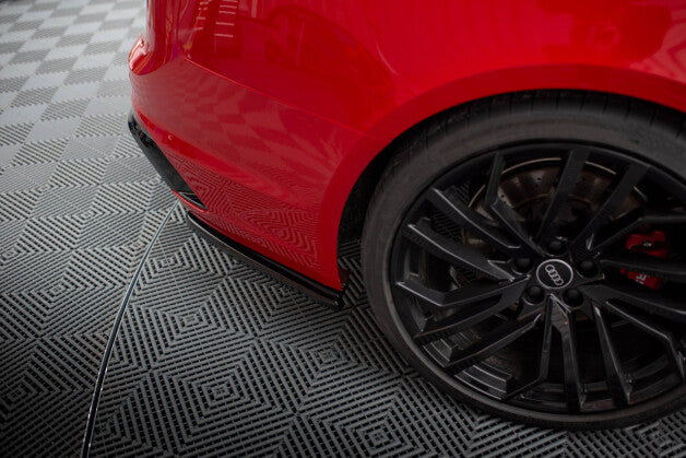 Diffusor Flaps passend für Audi RS4 B9 / B9 FL schwarz Hochglanz