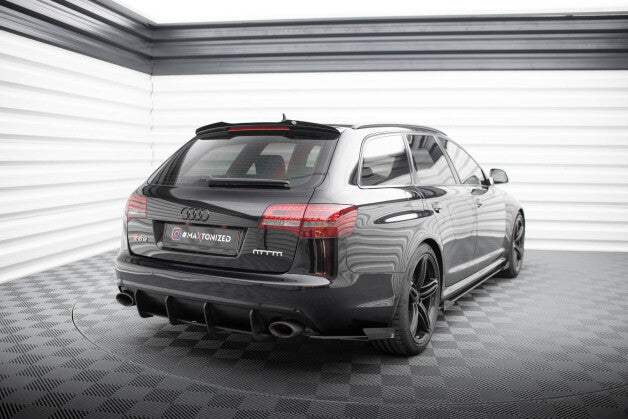 Diffusor Flaps passend für Audi RS6 Avant C6 schwarz Hochglanz (4255647830336)