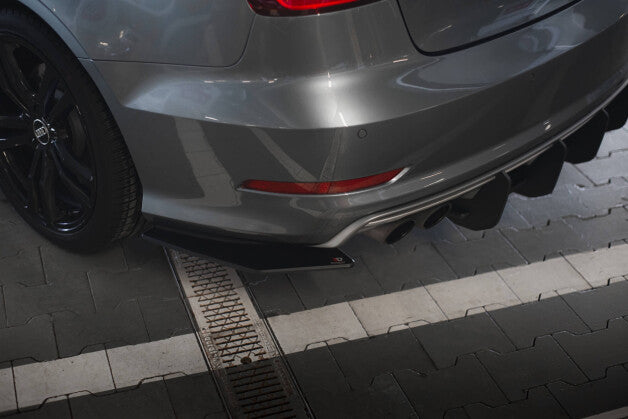 Diffusor Flaps passend für Audi S3 Limousine 8V schwarz matt