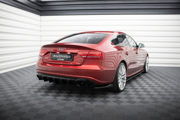 Diffusor Flaps passend für Audi S5 / A5 S-Line Sportback 8T schwarz Hochglanz