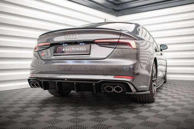 Diffusor Flaps passend für Audi S5 Coupe / Sportback F5 schwarz Hochglanz