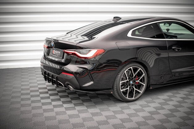 Diffusor Flaps passend für BMW 4er M-Paket G22 roter Kern + Hochglanz Flaps