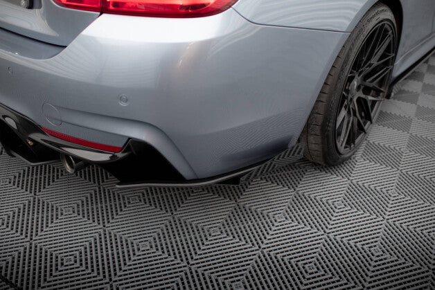 Diffusor Flaps passend für BMW 4er35i Coupe M-Paket F32 roter Kern + Hochglanz Flaps