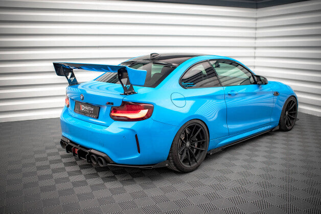 Diffusor Flaps passend für BMW M2 F87 roter Kern + Hochglanz Flaps