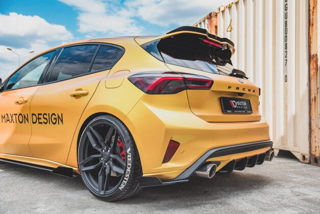 Diffusor Flaps passend für Ford Focus ST Mk4 roter Kern + Hochglanz Flaps