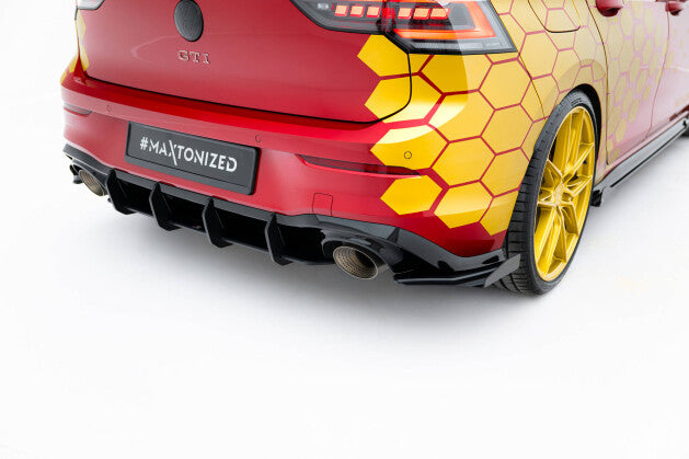 Diffusor Flaps passend für Ford VW Golf GTI Clubsport Mk8 FL schwarz Hochglanz (4251937894132)