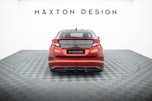 Diffusor Flaps passend für Honda Civic Hatchback Mk9 schwarz Hochglanz