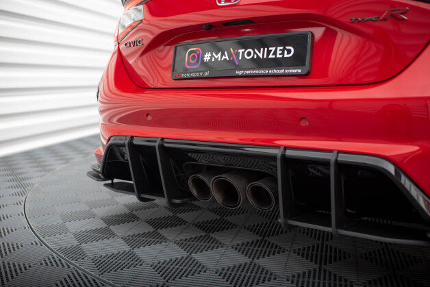 Diffusor Flaps passend für Honda Civic Type-R Mk 11 roter Kern
