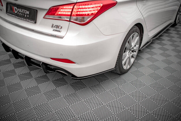 Diffusor Flaps passend für Hyundai I40 Mk1 schwarz Hochglanz