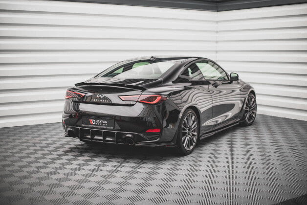 Diffusor Flaps passend für Infiniti Q60 S Mk2 schwarz Hochglanz