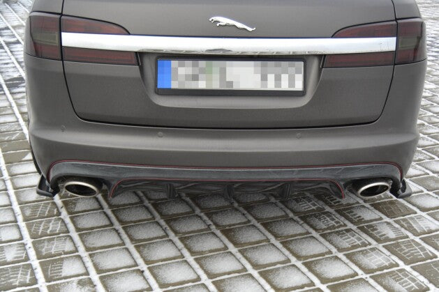Diffusor Flaps passend für Jaguar XF (X250) MK1 SPORTBRAKE S-PACK schwarz Hochglanz